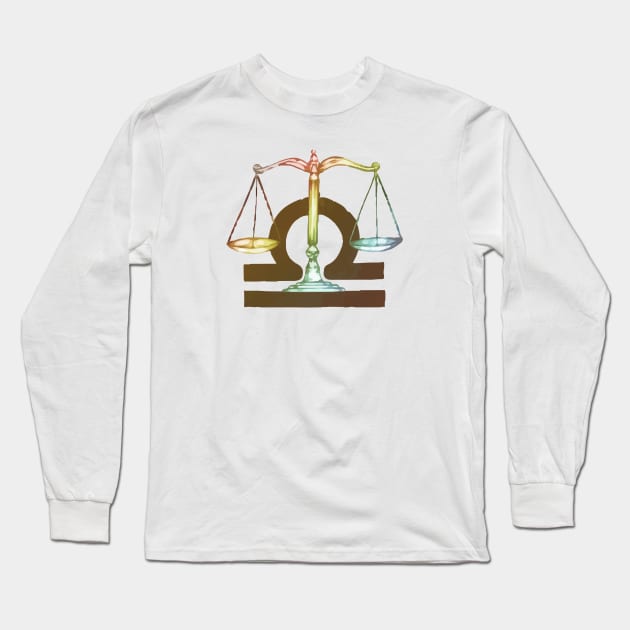 Libra Zodiac Design Astrology ,Libra Horoscope Symbols Long Sleeve T-Shirt by Utopia Shop